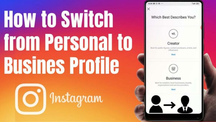 how to switch to business account on instagram