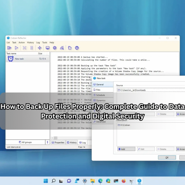 How to Back Up Files Properly: Complete Guide to Data Protection and Digital Security How to Back Up Files Properly