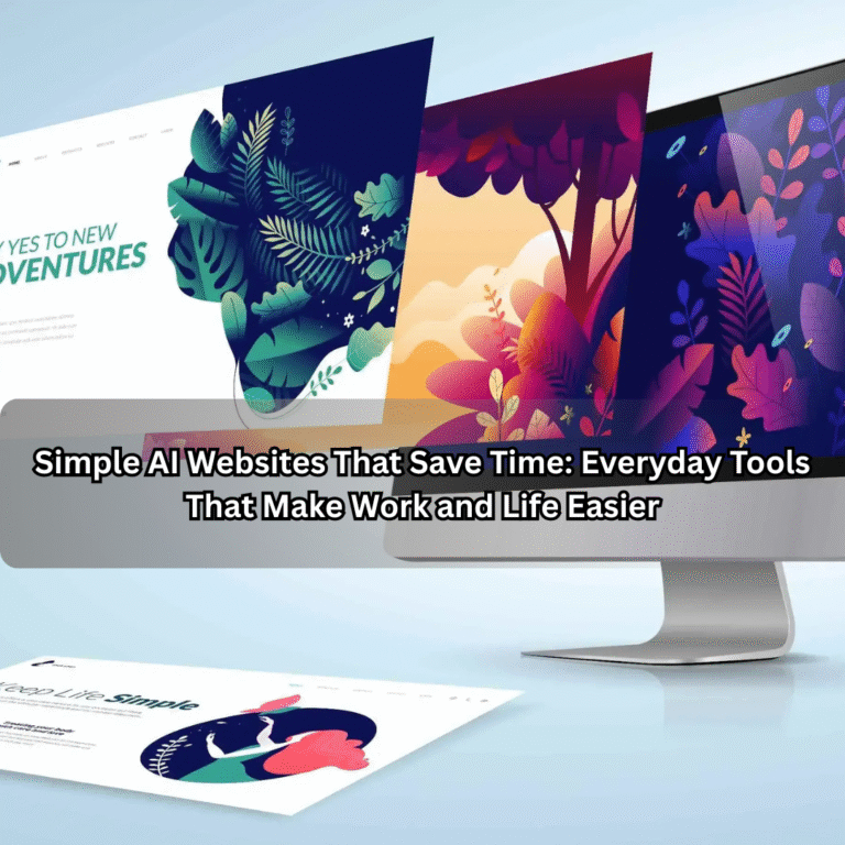 Simple AI Websites That Save Time: Everyday Tools That Make Work and Life Easier Simple AI Websites That Save Time